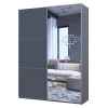 Šatní skříň s posuvnými dveřmi Doros G-Caiser Antracit / Antracit 1 dveře  / 1 zrcadlo / 3 části 160x60x240 (42005411)