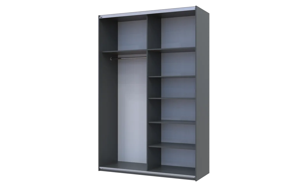 Šatní skříň s posuvnými dveřmi Doros G-Caiser Antracit / Antracit 2 dveře  / 3 části 160x60x240 (42005412)