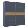 Šatní skříň s posuvnými dveřmi Doros G-Caiser Antracit / Antracit vložka Dub Evok 2 dveře  / 5 částí 220x60x240 (42005420)