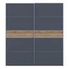 Šatní skříň s posuvnými dveřmi Doros G-Caiser Antracit / Antracit vložka Dub Evok 2 dveře  / 5 částí 220x60x240 (42005420)