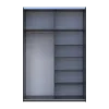 Šatní skříň s posuvnými dveřmi Doros G-Caiser Antracit / Bílá 1 dveře  / 1 zrcadlo / 3 části 160x60x240 (42005415)