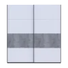 Šatní skříň s posuvnými dveřmi Doros G-Caiser Antracit / Bílá vložka Beton 2 dveře  / 4 části 220x60x240 (42005417)