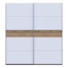 Šatní skříň s posuvnými dveřmi Doros G-Caiser Antracit / Bílá vložka Dub Evok 2 dveře  / 5 částí 220x60x240 (42005418)