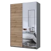 Šatní skříň s posuvnými dveřmi Doros G-Caiser Antracit / Dub Evok 1 dveře  / 1 zrcadlo / 3 části 160x60x240 (42005413)