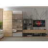 Šatní skříň s posuvnými dveřmi Doros G-Caiser Antracit / Dub Evok 1 dveře  / 1 zrcadlo / 3 části 160x60x240 (42005413)