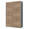 Šatní skříň s posuvnými dveřmi Doros G-Caiser Antracit / Dub Evok 2 dveře / 3 části 160x60x240 (42005414)
