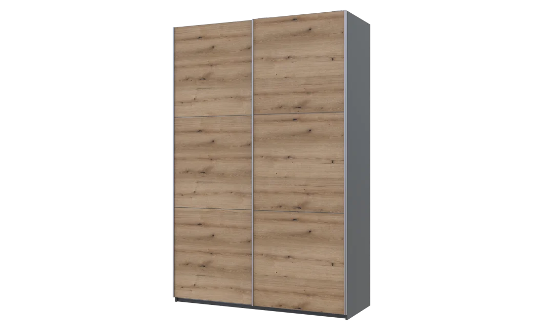 Šatní skříň s posuvnými dveřmi Doros G-Caiser Antracit / Dub Evok 2 dveře / 3 části 160x60x240 (42005414)