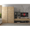 Šatní skříň s posuvnými dveřmi Doros G-Caiser Antracit / Dub Evok 2 dveře / 3 části 160x60x240 (42005414)
