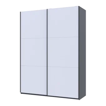 Šatní skříň s posuvnými dveřmi Doros G-Caiser Grafit/Bílý 2 dveře / 3 části 180x60x240 (44900262)