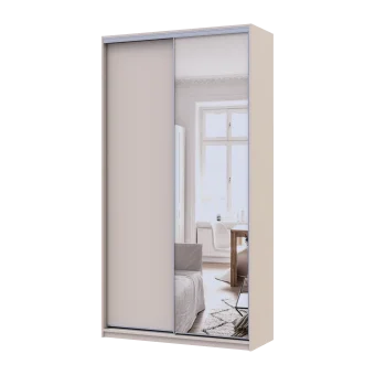 Šatní skříň s posuvnými dveřmi Doros City Light Kašmír 1 dveře / 1 zrcadlo 120×45×225 (80736338)
