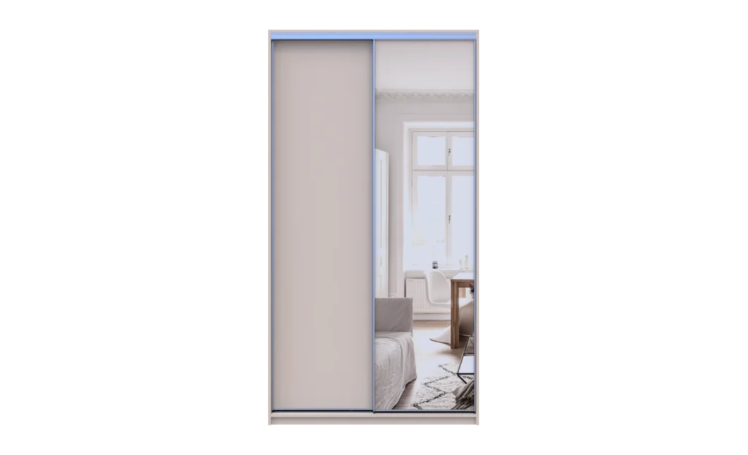 Šatní skříň s posuvnými dveřmi Doros City Light Kašmír 1 dveře / 1 zrcadlo 120×45×225 (80736338)