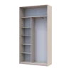 Šatní skříň s posuvnými dveřmi Doros City Light Kašmír 1 dveře / 1 zrcadlo 120×45×225 (80736338)