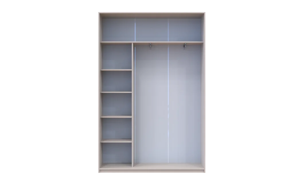 Šatní skříň s posuvnými dveřmi Doros City Light Kašmír 1 dveře / 1 zrcadlo 150×45×225 (80736356)