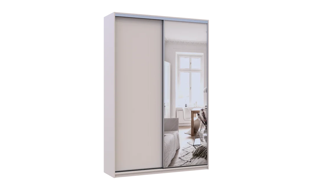 Šatní skříň s posuvnými dveřmi Doros City Light Kašmír 1 dveře / 1 zrcadlo 150×45×225 (80736356)