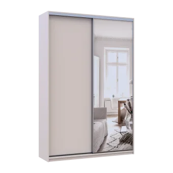 Šatní skříň s posuvnými dveřmi Doros City Light Kašmír 1 dveře / 1 zrcadlo 150×45×225 (80736356)