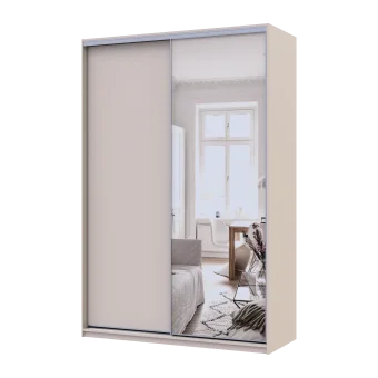 Šatní skříň s posuvnými dveřmi Doros City Light Kašmír 1 dveře / 1 zrcadlo 150×60×225 (80736353)