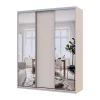 Šatní skříň s posuvnými dveřmi Doros City Light Kašmír 1 dveře / 2 zrcadla 180×60×225 (80736368)