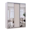 Šatní skříň s posuvnými dveřmi Doros City Light Kašmír 1 dveře / 2 zrcadla 180×60×225 (80736368)