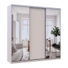 Šatní skříň s posuvnými dveřmi Doros City Light Kašmír 1 dveře / 2 zrcadla 225×60×225 (80736380)
