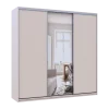 Šatní skříň s posuvnými dveřmi Doros City Light Kašmír 2 dveře / 1 zrcadlo 225×60×225 (80736383)