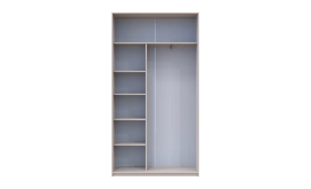 Šatní skříň s posuvnými dveřmi Doros City Light Kašmír 1 dveře / 1 zrcadlo 120×60×225 (80736335)