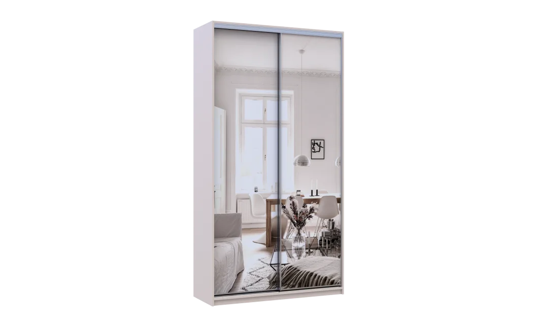 Šatní skříň s posuvnými dveřmi Doros City Light Kašmír 2 zrcadla 120×45×225 (80736344)
