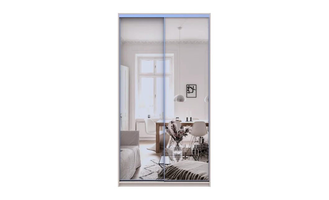 Šatní skříň s posuvnými dveřmi Doros City Light Kašmír 2 zrcadla 120×45×225 (80736344)
