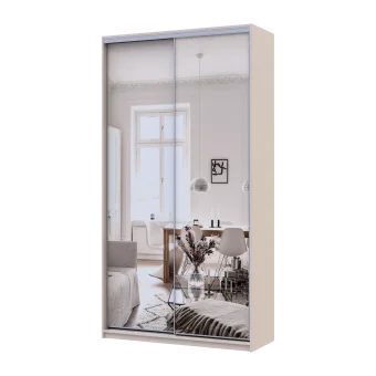 Šatní skříň s posuvnými dveřmi Doros City Light Kašmír 2 zrcadla 120×45×225 (80736344)