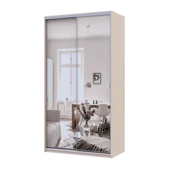 Šatní skříň s posuvnými dveřmi Doros City Light Kašmír 2 zrcadla 120×60×225 (80736341)