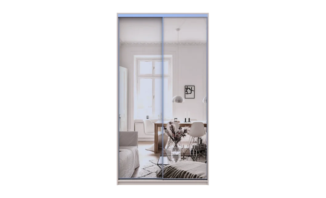 Šatní skříň s posuvnými dveřmi Doros City Light Kašmír 2 zrcadla 120×60×225 (80736341)