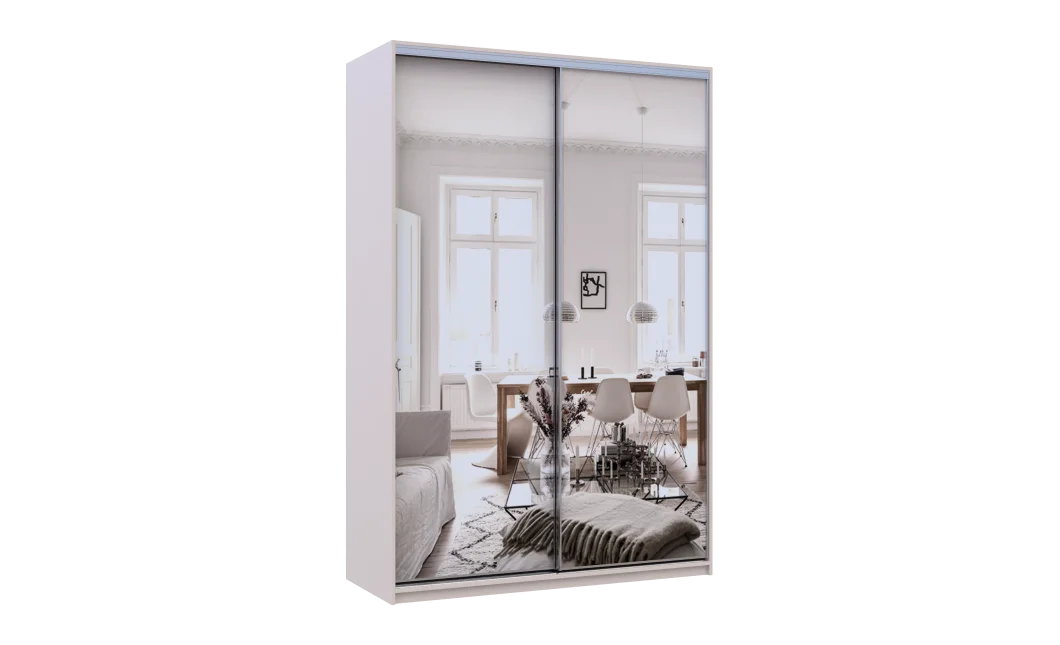 Šatní skříň s posuvnými dveřmi Doros City Light Kašmír 2 zrcadla 150×60×225 (80736359)
