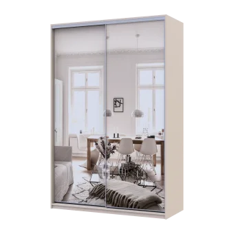 Šatní skříň s posuvnými dveřmi Doros City Light Kašmír 2 zrcadla 150×60×225 (80736359)