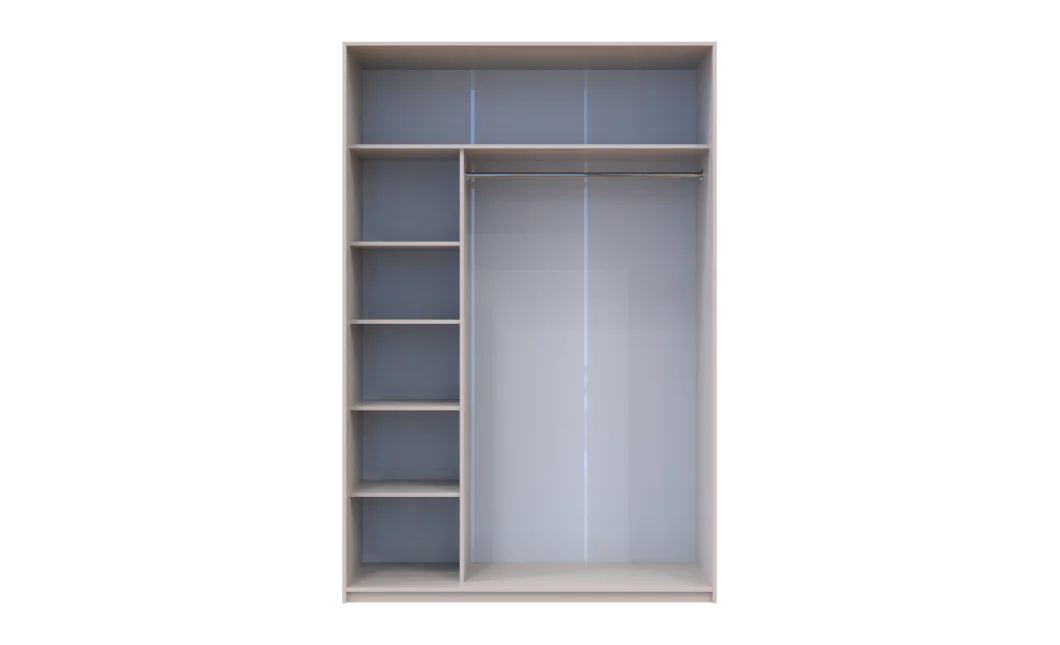 Šatní skříň s posuvnými dveřmi Doros City Light Kašmír 2 zrcadla 150×60×225 (80736359)