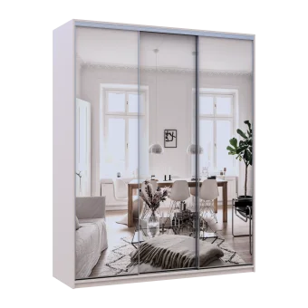 Šatní skříň s posuvnými dveřmi Doros City Light Kašmír 3 zrcadla 180×60×225 (80736374)
