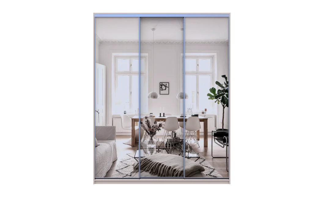 Šatní skříň s posuvnými dveřmi Doros City Light Kašmír 3 zrcadla 180×60×225 (80736374)