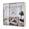 Šatní skříň s posuvnými dveřmi Doros City Light Kašmír 3 zrcadla 225×60×225 (80736386)
