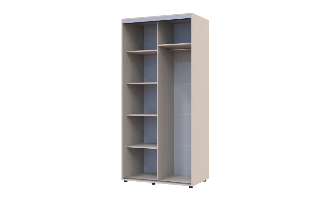 Šatní skříň s posuvnými dveřmi Doros Sigma Slim Kašmír 2 dveře 100x60x214.4 (42005453)