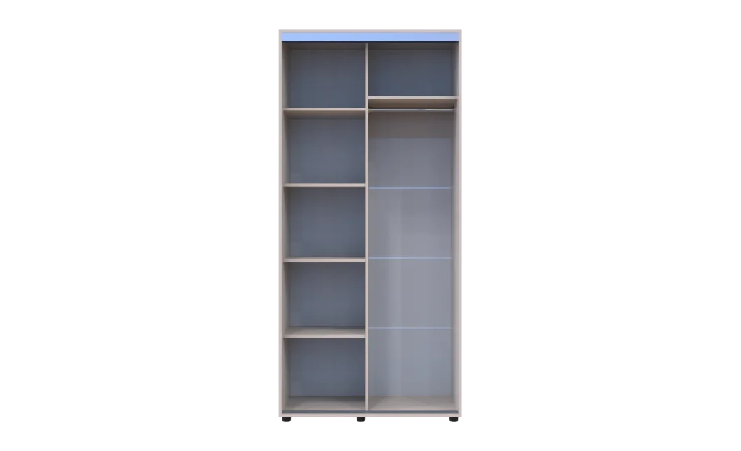 Šatní skříň s posuvnými dveřmi Doros Sigma Slim Kašmír 2 dveře 100x60x214.4 (42005453)