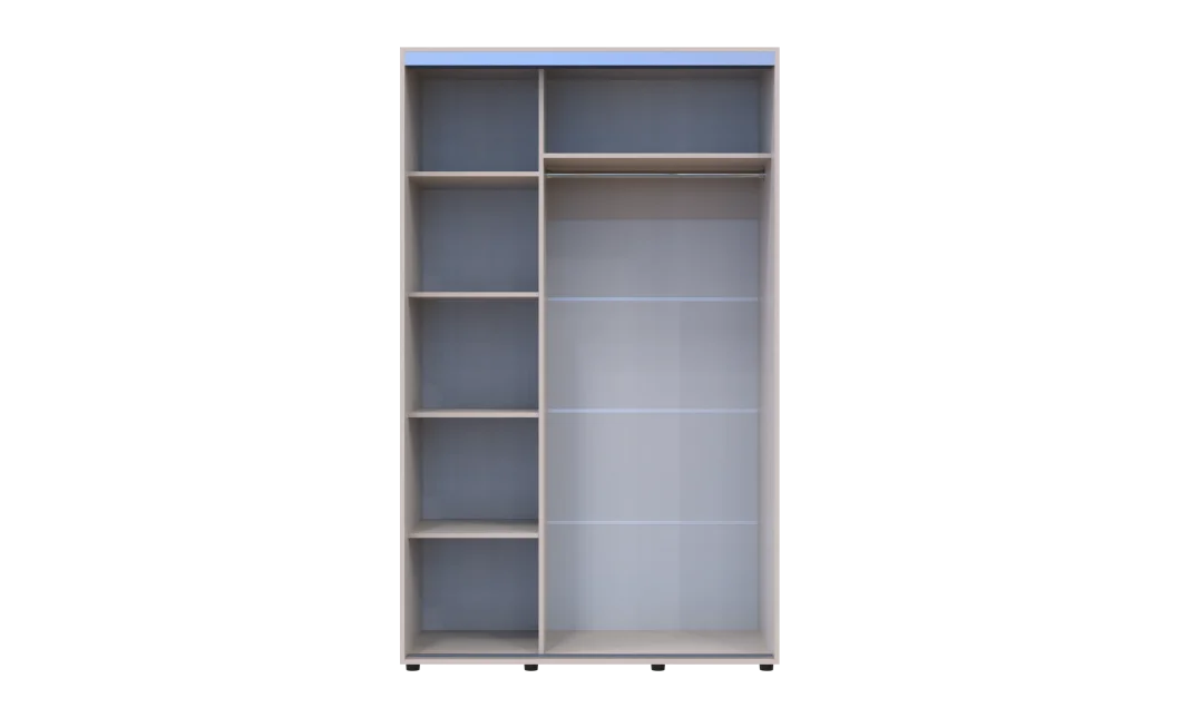 Šatní skříň s posuvnými dveřmi Doros Sigma Slim Kašmír 2 dveře 130x60x214.4 (42005456)