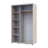 Šatní skříň s posuvnými dveřmi Doros Sigma Slim Kašmír 2 dveře 130x60x214.4 (42005456)