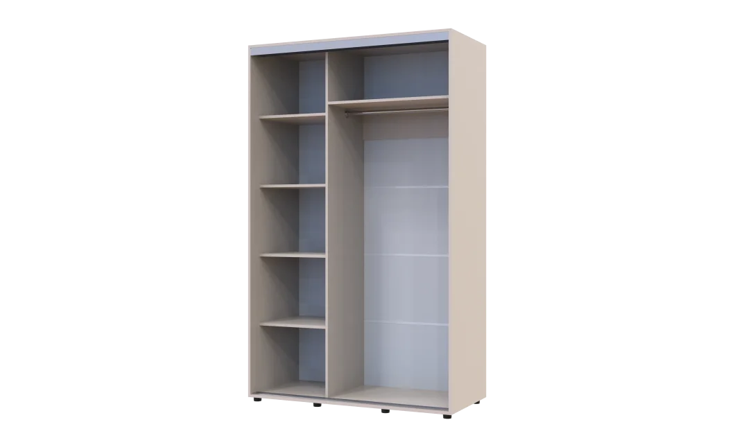 Šatní skříň s posuvnými dveřmi Doros Sigma Slim Kašmír 2 dveře 130x60x214.4 (42005456)