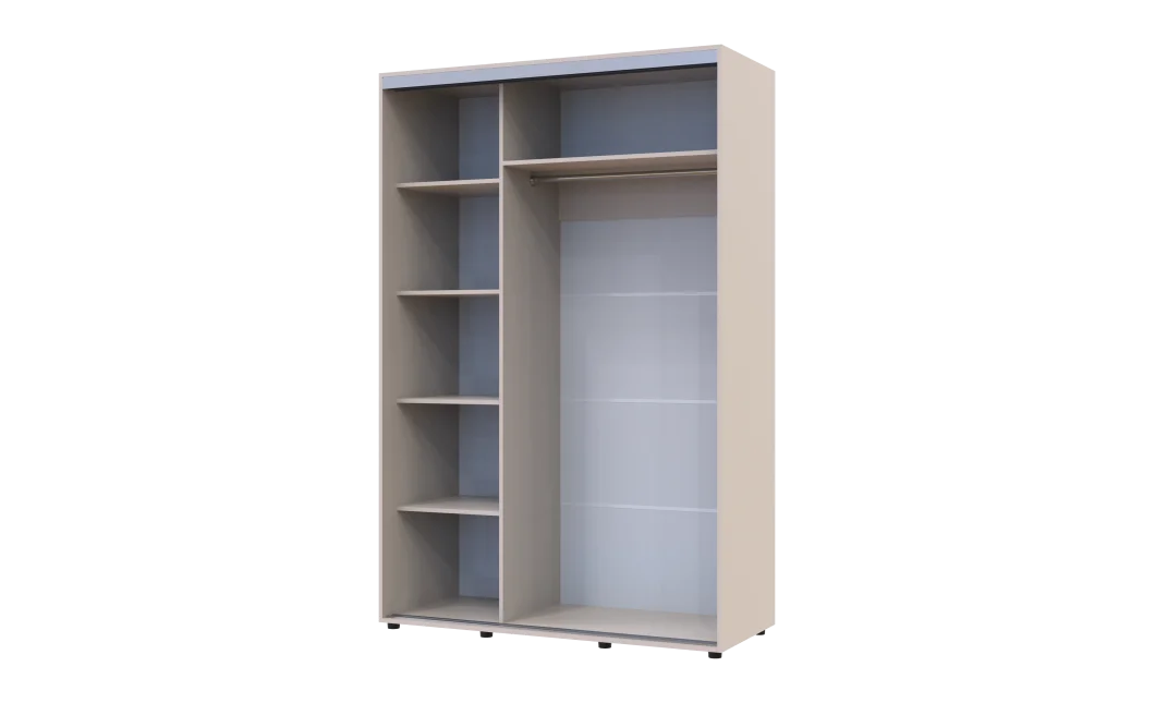 Šatní skříň s posuvnými dveřmi Doros Sigma Slim Kašmír 2 dveře 140x60x214.4 (42005457)