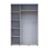 Šatní skříň s posuvnými dveřmi Doros Sigma Slim Kašmír 2 dveře 140x60x214.4 (42005457)
