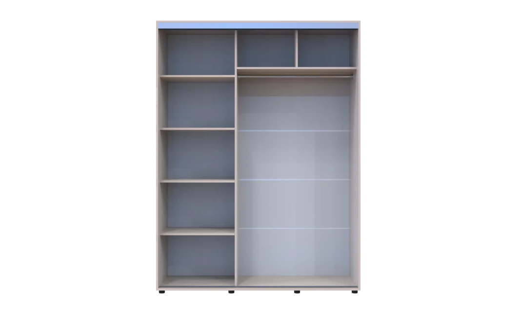 Šatní skříň s posuvnými dveřmi Doros Sigma Slim Kašmír 2 dveře 160x60x214.4 (42005459)