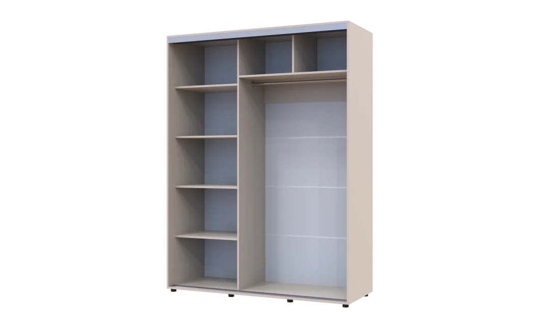 Šatní skříň s posuvnými dveřmi Doros Sigma Slim Kašmír 2 dveře 160x60x214.4 (42005459)