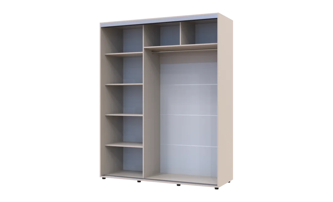 Šatní skříň s posuvnými dveřmi Doros Sigma Slim Kašmír 2 dveře 170x60x214.4 (42005460)