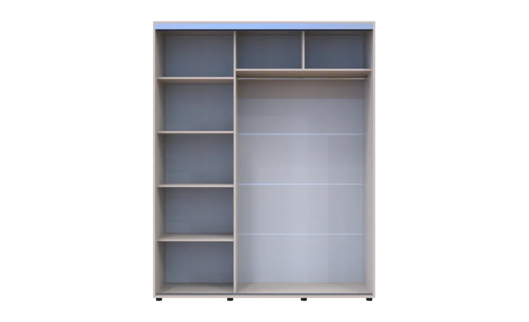 Šatní skříň s posuvnými dveřmi Doros Sigma Slim Kašmír 2 dveře 170x60x214.4 (42005460)