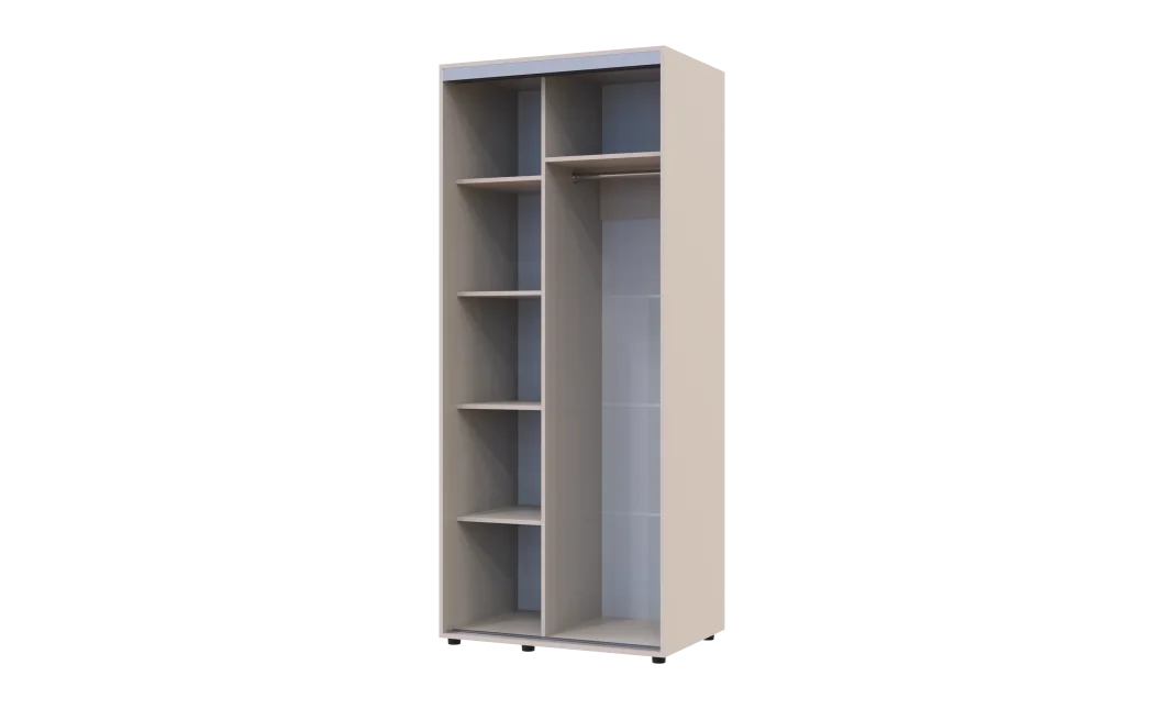 Šatní skříň s posuvnými dveřmi Doros Sigma Slim Kašmír 2 dveře 90x60x214.4 (42005452)