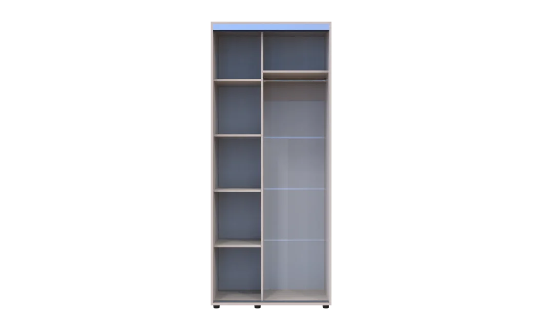 Šatní skříň s posuvnými dveřmi Doros Sigma Slim Kašmír 2 dveře 90x60x214.4 (42005452)