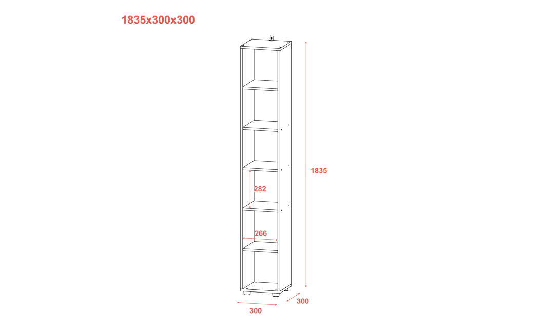 Skříňka penal Doros Mira Bílý DTD 183,5×30×30 (41510126)